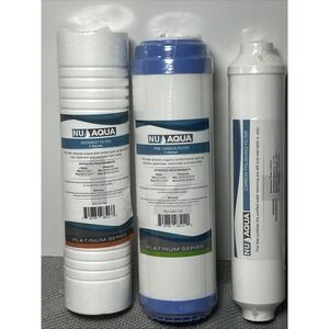 NEW Sealed Nu Aqua Platinum Series Filter Sediment/ Pre Carbon/ Carbon Polishing